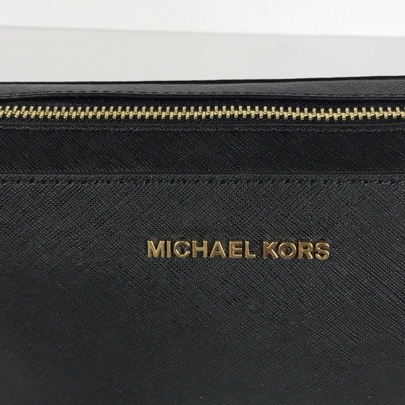 Michael Kors Lg Crossbody Black Leather Jet Set - Picture 7 of 8